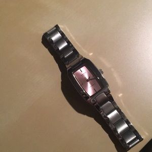 Casio Stainless Steel with Pink Background Watch